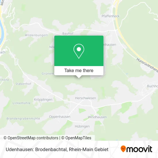 Карта Udenhausen: Brodenbachtal