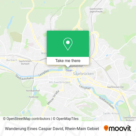 Карта Wanderung Eines Caspar David