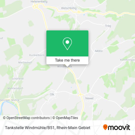 Карта Tankstelle Windmühle/B51