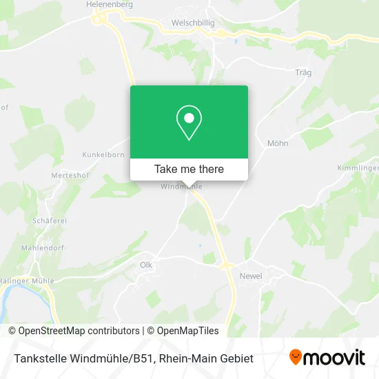 Карта Tankstelle Windmühle/B51