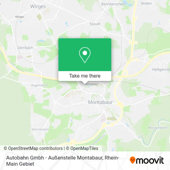 Карта Autobahn Gmbh - Außenstelle Montabaur