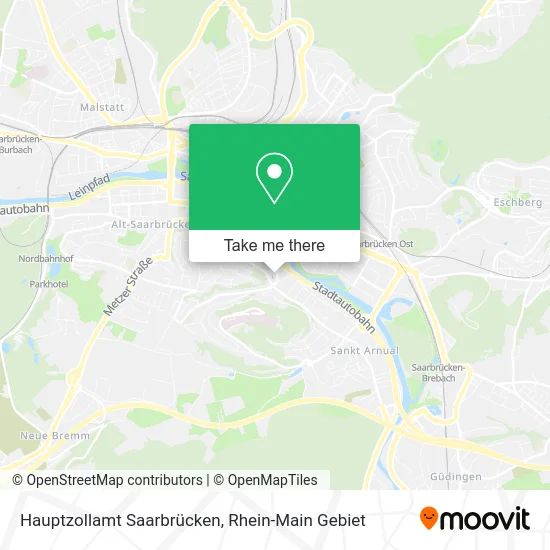 Карта Hauptzollamt Saarbrücken
