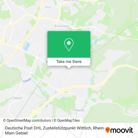 Карта Deutsche Post DHL Zustellstützpunkt Wittlich