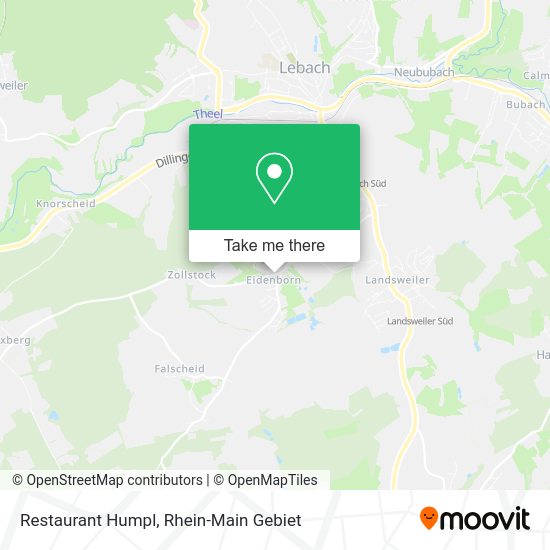 Карта Restaurant Humpl
