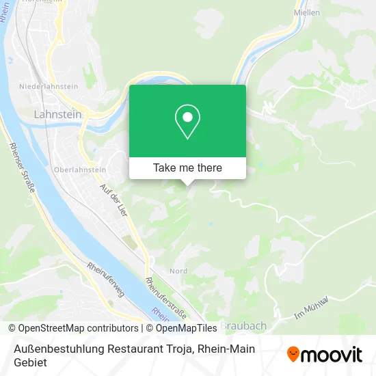 Карта Außenbestuhlung Restaurant Troja