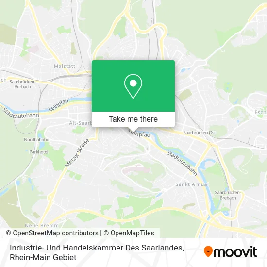 Карта Industrie- Und Handelskammer Des Saarlandes