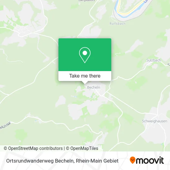 Карта Ortsrundwanderweg Becheln