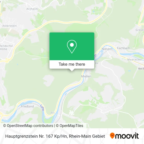 Карта Hauptgrenzstein Nr. 167 Kp/Hn