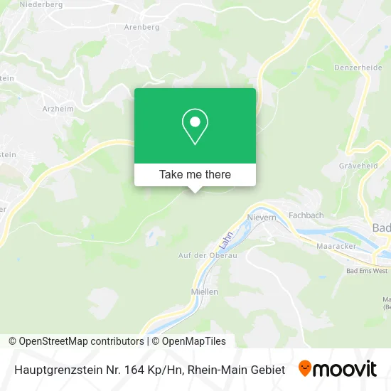 Карта Hauptgrenzstein Nr. 164 Kp/Hn