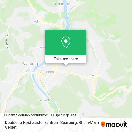 Карта Deutsche Post Zustellzentrum Saarburg