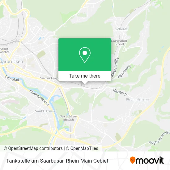 Карта Tankstelle am Saarbasar