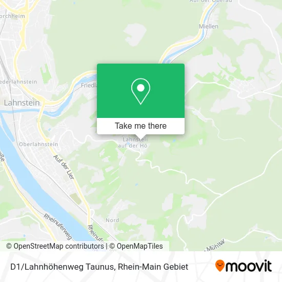 Карта D1/Lahnhöhenweg Taunus