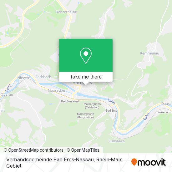 Карта Verbandsgemeinde Bad Ems-Nassau