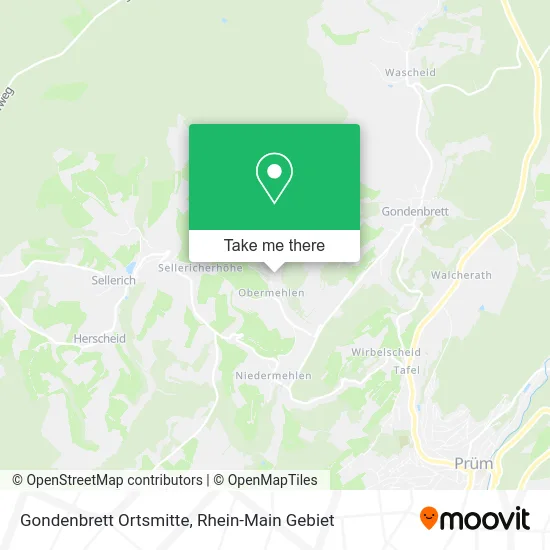 Карта Gondenbrett Ortsmitte