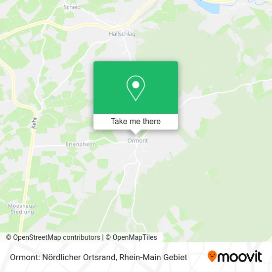 Карта Ormont: Nördlicher Ortsrand