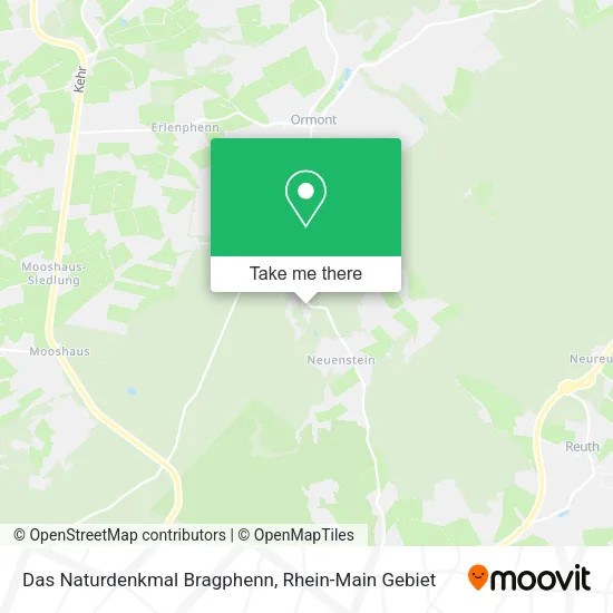Карта Das Naturdenkmal Bragphenn