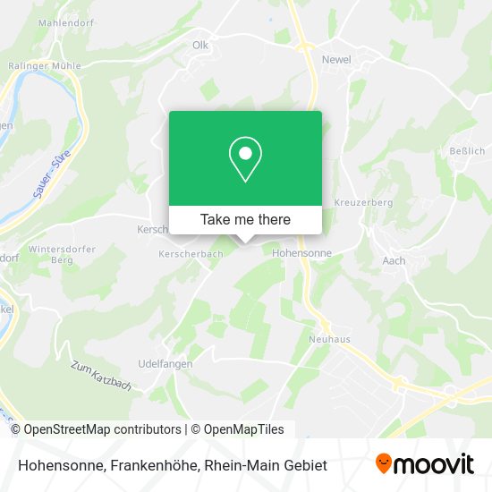 Карта Hohensonne, Frankenhöhe