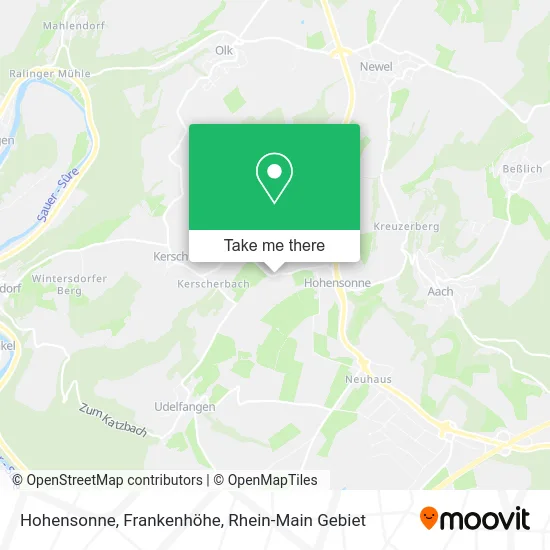 Карта Hohensonne, Frankenhöhe