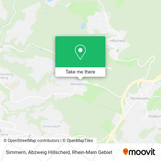 Карта Simmern, Abzweig Hillscheid
