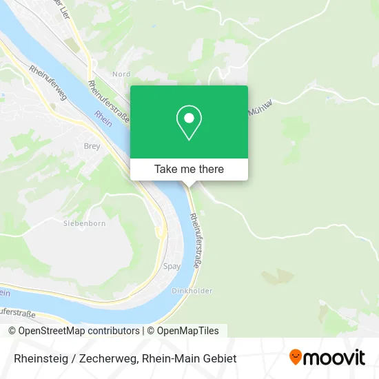 Карта Rheinsteig / Zecherweg