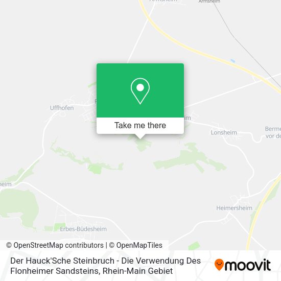 Карта Der Hauck'Sche Steinbruch - Die Verwendung Des Flonheimer Sandsteins