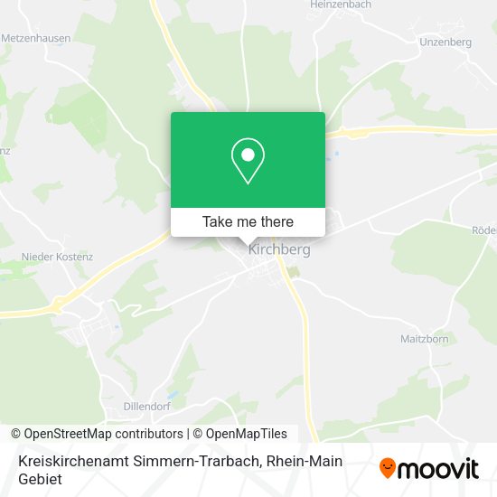 Карта Kreiskirchenamt Simmern-Trarbach