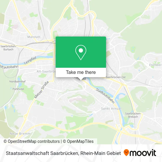 Карта Staatsanwaltschaft Saarbrücken