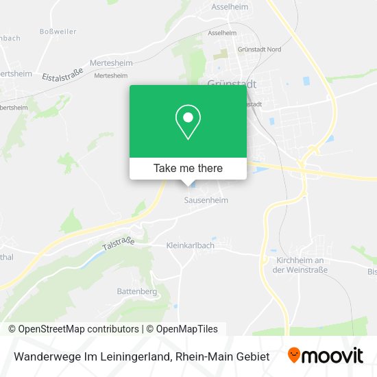 Карта Wanderwege Im Leiningerland