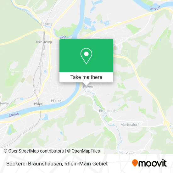 Карта Bäckerei Braunshausen