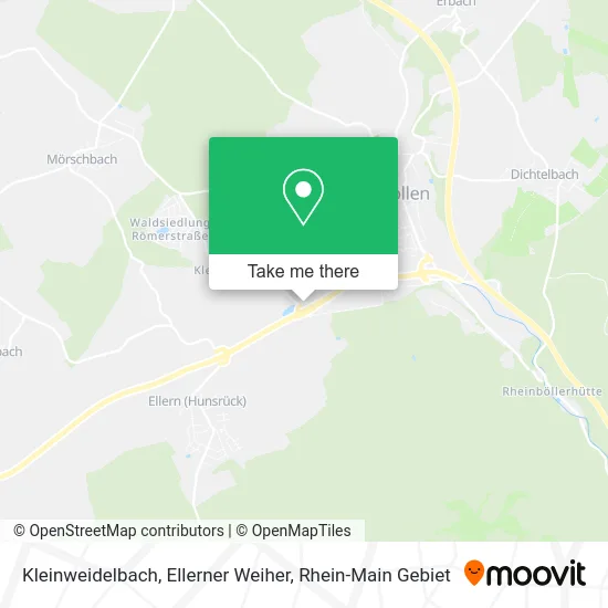 Карта Kleinweidelbach, Ellerner Weiher