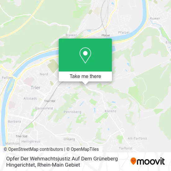 Карта Opfer Der Wehmachtsjustiz Auf Dem Grüneberg Hingerichtet