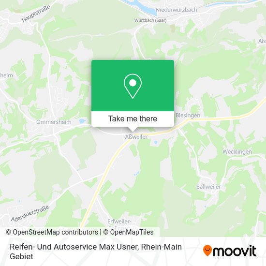 Карта Reifen- Und Autoservice Max Usner