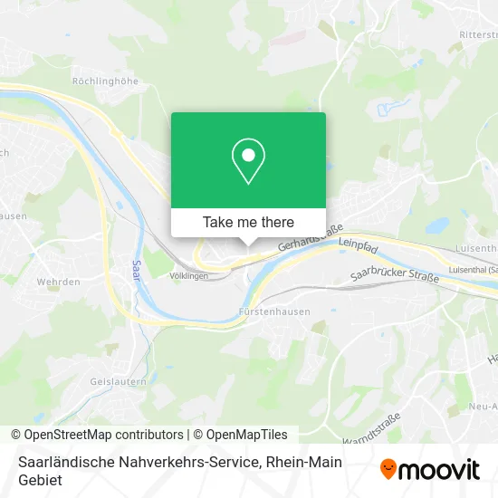 Карта Saarländische Nahverkehrs-Service