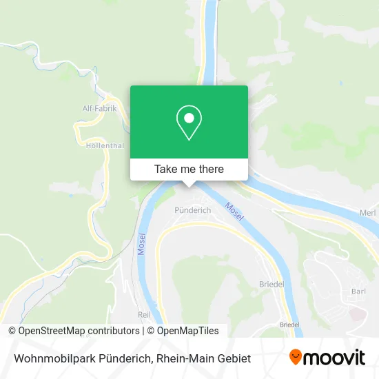 Карта Wohnmobilpark Pünderich