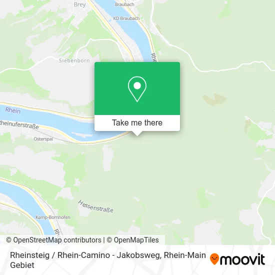 Карта Rheinsteig / Rhein-Camino - Jakobsweg