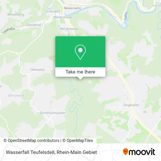 Wasserfall Teufelsdell map