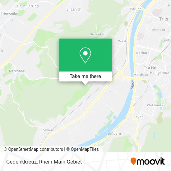 Карта Gedenkkreuz