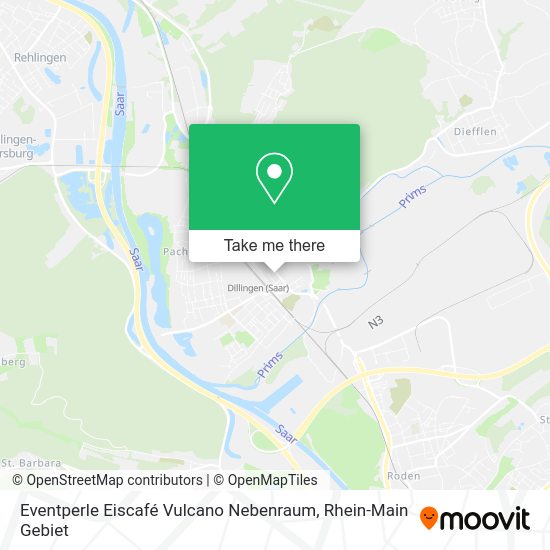 Карта Eventperle Eiscafé Vulcano Nebenraum