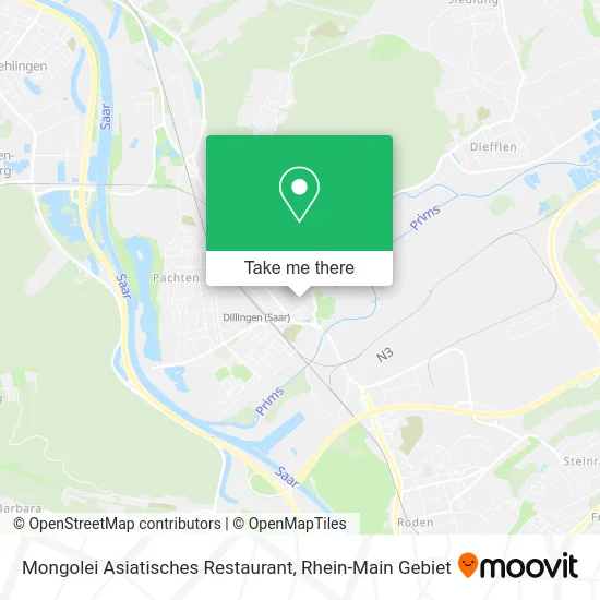 Карта Mongolei Asiatisches Restaurant