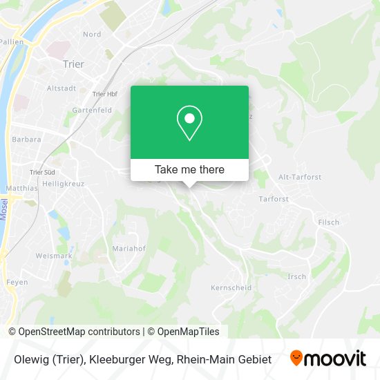 Карта Olewig (Trier), Kleeburger Weg