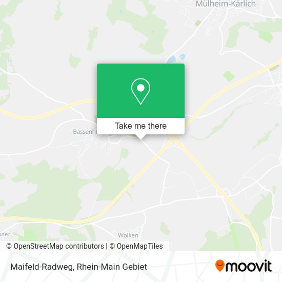 Карта Maifeld-Radweg
