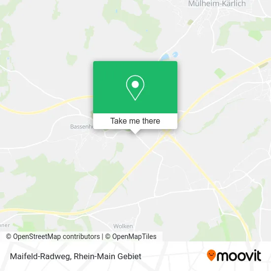 Карта Maifeld-Radweg
