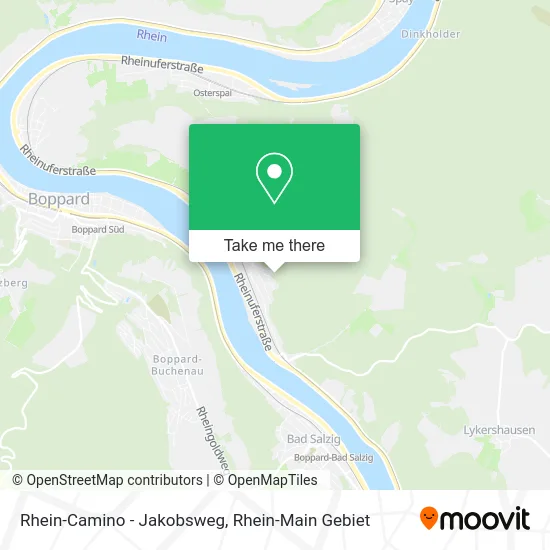 Карта Rhein-Camino - Jakobsweg