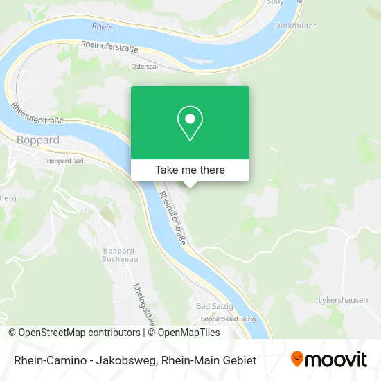 Карта Rhein-Camino - Jakobsweg