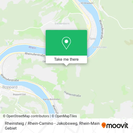 Карта Rheinsteig / Rhein-Camino - Jakobsweg