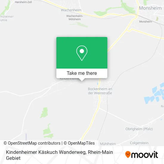Карта Kindenheimer Käskuch Wanderweg