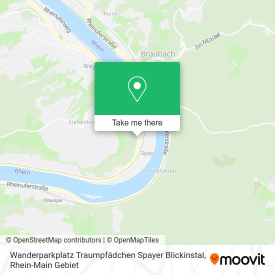 Карта Wanderparkplatz Traumpfädchen Spayer Blickinstal