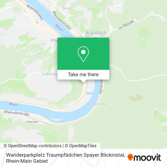 Карта Wanderparkplatz Traumpfädchen Spayer Blickinstal