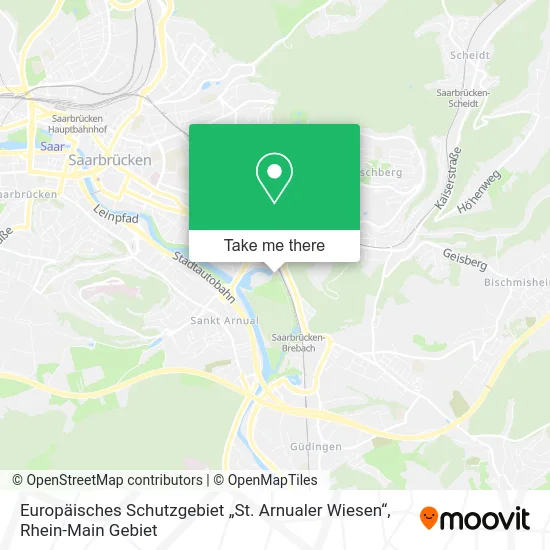 Карта Europäisches Schutzgebiet „St. Arnualer Wiesen“