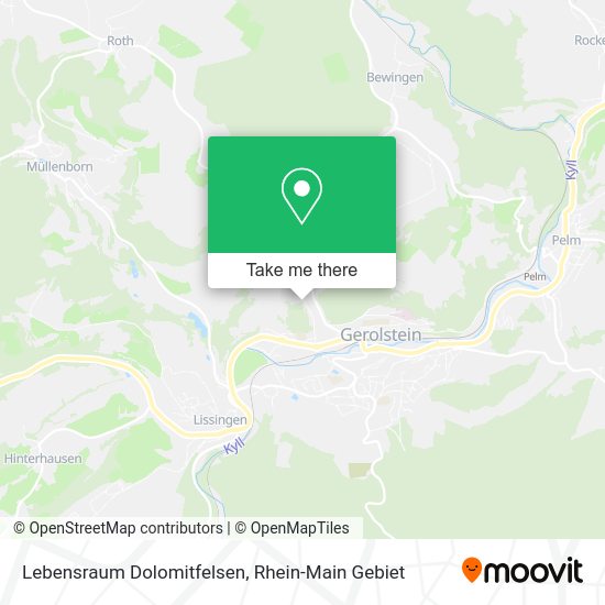 Карта Lebensraum Dolomitfelsen